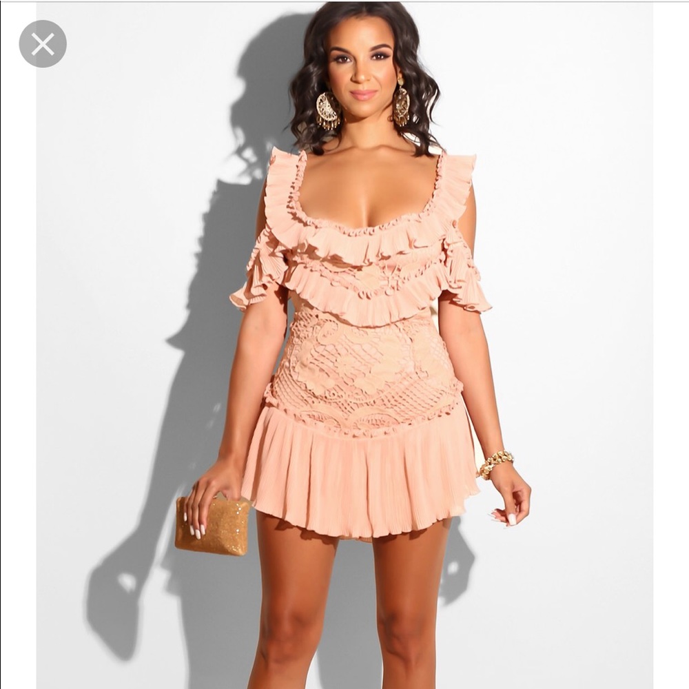 Cute peach dress TOUCHDOLLS.COM